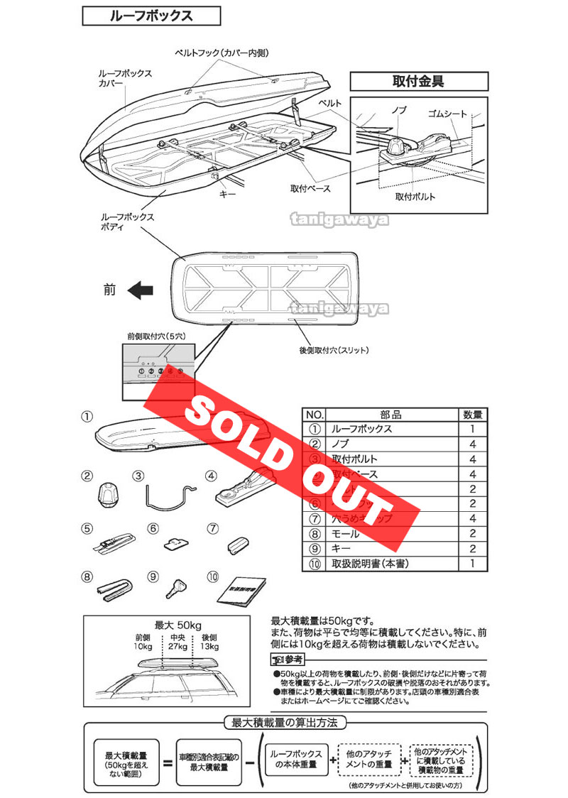 BR585ルーフボックス